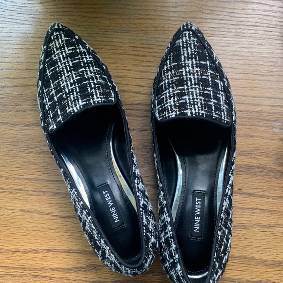 Nine West Womens Abay 2 Black Smoking Loafers size 5.5 NWB - Picture 3 of 9